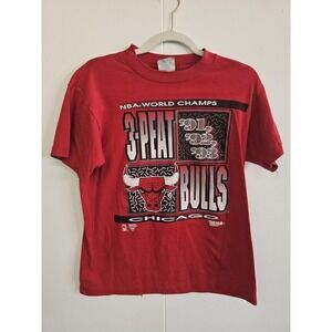 Vintage Chicago Bulls Shirt Mens Medium‎ NBA Basketball World Champs 3-Peat 90s